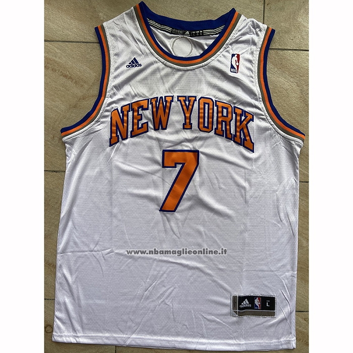 Maglia New York Knicks Carmelo Anthony #7 Bianco